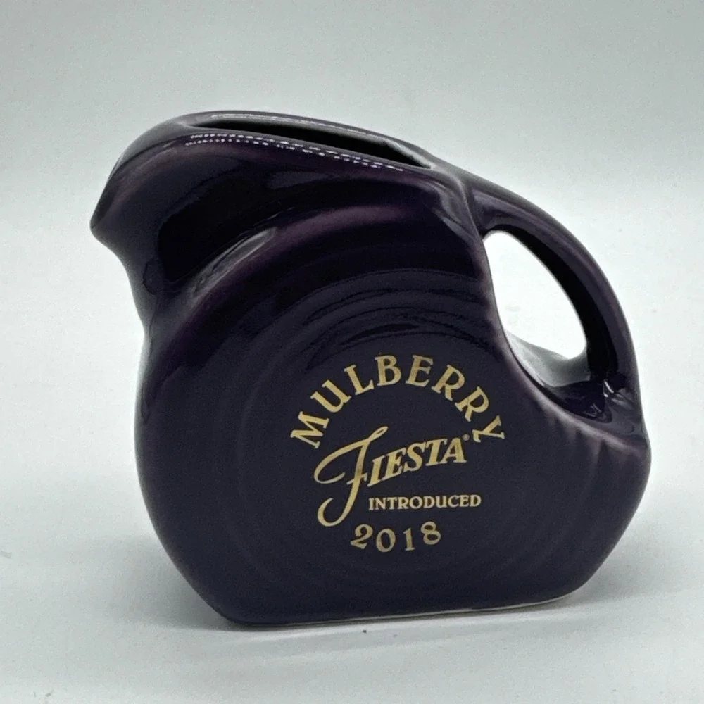 Fiesta Ware 2018 Mulberry 50th Mini Disc Pitcher Dancing Lady #1